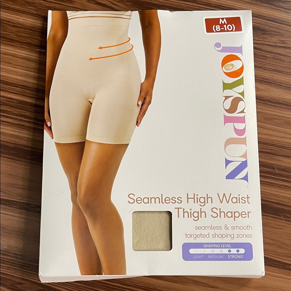 Joyspun Seamless High Waist Thigh Shaper adobe tan med 8-10